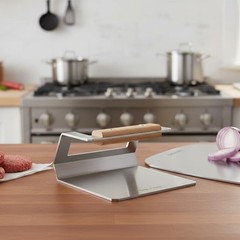 6.3″ Smash Burger Press, 304 Stainless Steel Hamburger Press, 2.3 lbs Heavy-D…