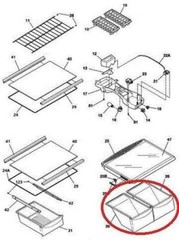 Crisper Drawer Compatible with Frigidaire Refrigerator 240337103 PS429854