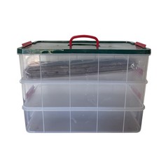 54 Ornament 3 Tier Storage Case 19.3 in x 12.9 in x 10.3 in