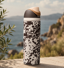 Owala FreeSip 32oz Water Bottle Cowgirl Core Special Edition Brown Cow Print