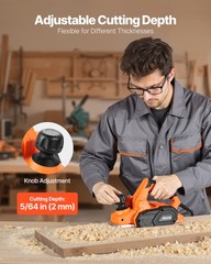 VEVOR Electric Hand Planer 3-1/4-Inch Corded Power Planer Woodworking 16800 RPM