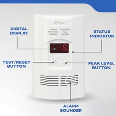 Kidde Carbon Monoxide Detector, Propane, Natural, Methane, & Explosive Gas Alarm