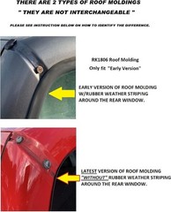 Upgraded Roof Molding Compatible with F-250 F-350 F-450 F-550 Super Duty (Regula