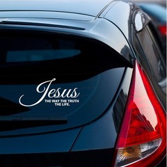 Jesus The Way The Truth The Life – Elegant Script Vinyl Decal | Christian Quote