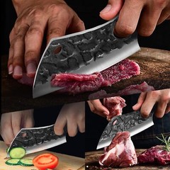 Forged Boning Butcher Knife 5CR15 Steel Serbian Outdoor Camping Cooking Knife