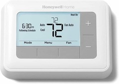 Smart Wi-Fi Thermostat: 7-Day Programmable, Large Backlit Display, White