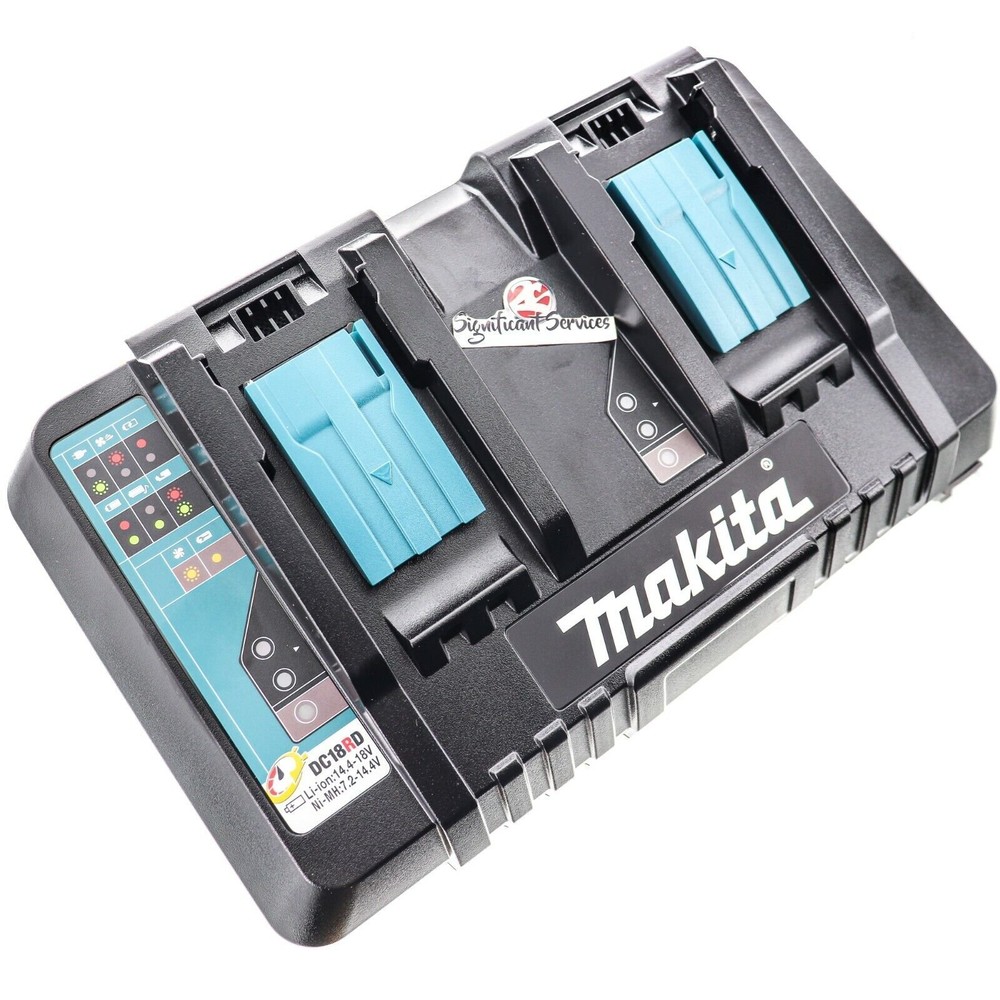 Makita DC18RD 18V Lithium-Ion Dual Port Rapid Optimum Charger, 2-Port