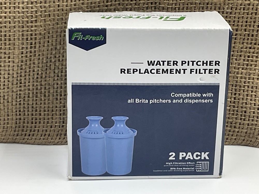 Fil-Fresh NSF Certified Pitcher Water Filter, Replacement 2 Pack Sealed Inside