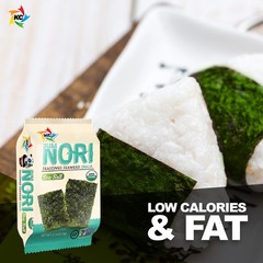 Organic Seasoned Roasted Seaweed Snacks 12 PK Sea Salt. Kim Nori