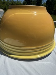 Le Creuset XL Mixing Bowl 4.4L 4.6 Qt Yellow Soleil Gradient RETIRED 12” CLEAN