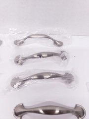 14 Liberty 3″ Hole Span Satin Nickel Silver 1/2 Round Drawer Pulls & Screws