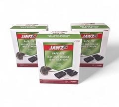 3 Pack Rat And Mouse JT Eaton Jawz #969 Bait Station Box Locking With Key