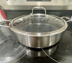 HexClad 7-QUART Deep Sauté Pan / Chicken Fryer 7 QT With Lid – New – Used Once.