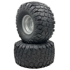 Set of 2 – Silver 20×10.00-8 Reaper Turf Wheel Assembly