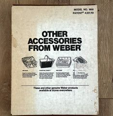 Vtg Weber Sidekick 1800 Maple Cutting Carving Board For 18.5″ or 22.5″ Kettle