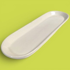 Vintage Elongated Oval Ceramic Serving Tray 3.25″x 11″