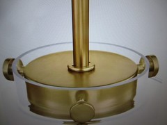 Hampton Bay Mullins 6.75 in 1-Light Honey Gold Mini Pendant Hanging Light