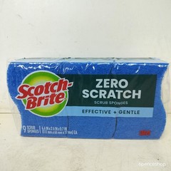 lot of 9 Scotch-Brite Zero Scratch 9PC Scrub Sponges (4.4in x 2.6in x 0.7in ea)