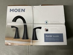 MOEN 84468 Korek 8 in. Widespread Double Handle High-Arc Bathroom Faucet Chrome
