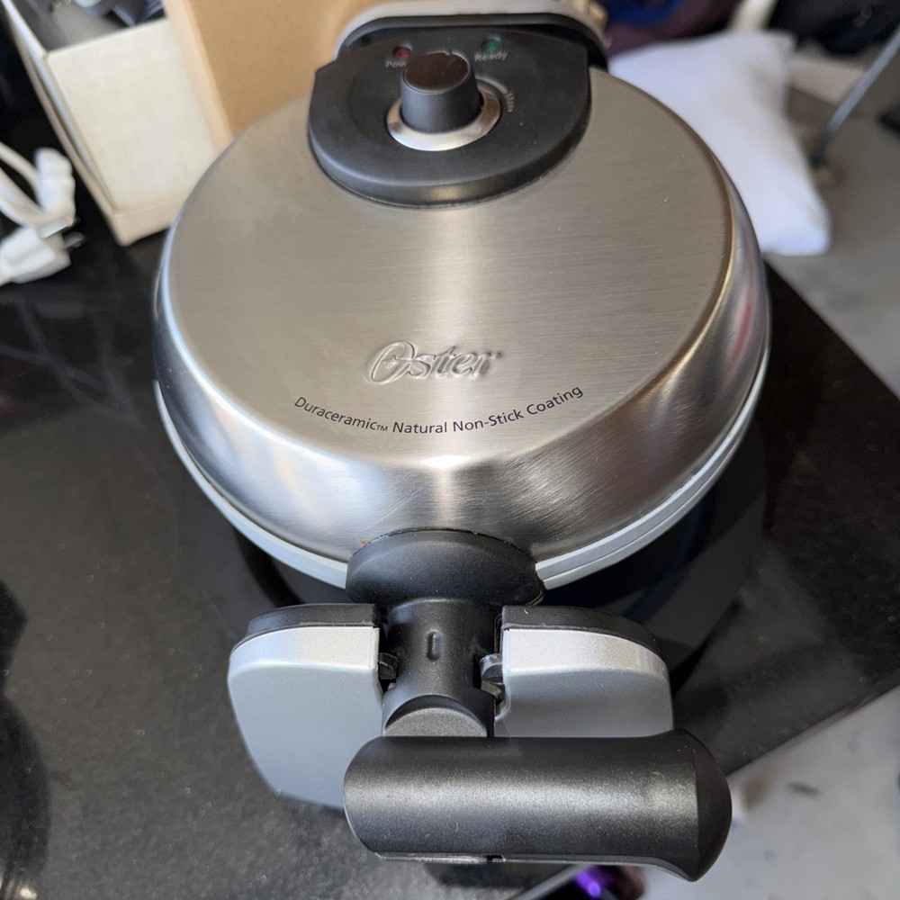 OSTER Flip Waffle Maker CKSTWFBF22 TECO Duraceramic Natural Non-stick Coating