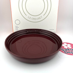 Le Creuset Neo Round Plate 17cm Garnet (Rhone) Japonesque Stoneware Japan New