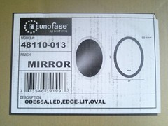 Eurofase 48110-013 Odessa Collection Pewter Nickel Silver LED Mirror Edge Lit