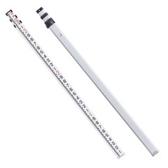 VEVOR 9 Feet 10ths Grade Rod 1/10ft Dual Sided 3 Section Telescopic Leveling Rod