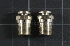 [x2] 1/8″ NPT 711 nickel plated brass button air pressure bleeder relief valve