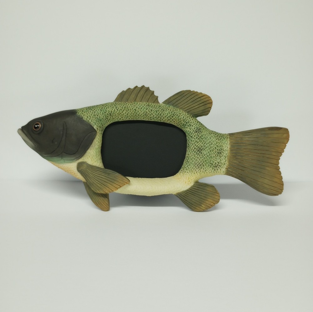 Fish Shaped Photo Frame Decorative Textured Resin Picture Frame 3.25×2.25″ Photo
