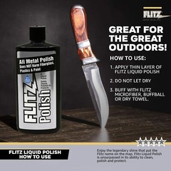 FLITZ Metal, Plastic & Fiberglass Polish 3.4oz liquid formula 2 PACK * SEE VIDEO