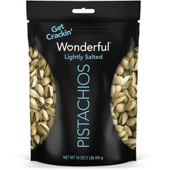Wonderful Pistachios In-Shell Lightly Salted Nuts, 16 Ounce Bag