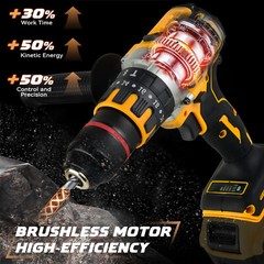 1/2″ Cordless Hammer Drill/Driver Brushless For DEWALT 20V MAX Battery 2-Speed