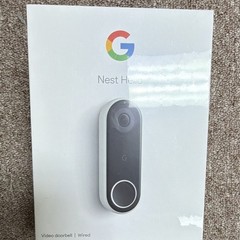 Google Nest Hello Wired Wi‑Fi Video Doorbell w/ Camera Mic, 160°, White/Black