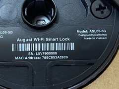August Wi-Fi Smart Lock ASL-05-5G Black *Open Box* | C1023