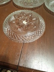 Luminarc J G DURAND ANYTIME CUT CRYSTAL Snack SET 12 Piece NEW
