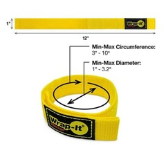Hook and Loop Strap 12″ Yellow Wrap-It Storage for Boat Rope, Hose, Cable & more