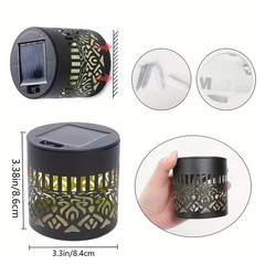 Solar Mandala Mosaic Lights 7 Color Changing Outdoor Solar Fence Decor Lamp