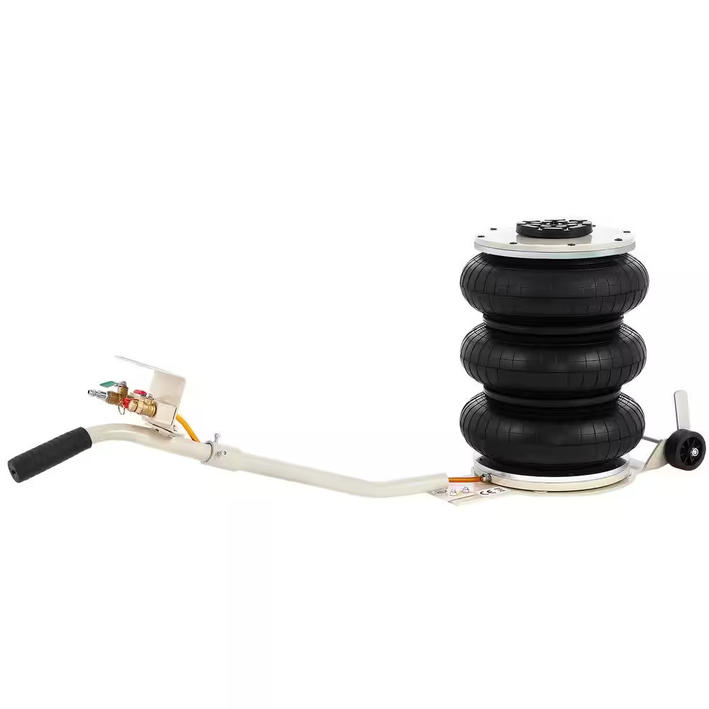 Pneumatic Jack, 5 Ton/11023 Lbs. Triple Bag Air Jack, Lifting Height 6.3-15.75 I