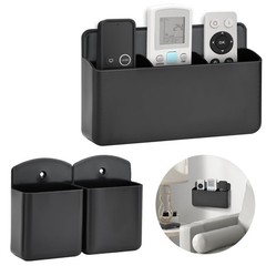 3 Pack Remote Control Holder Wall Mount, 2Pcs Small Remote Holder and 3 Slot