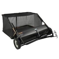 50″ Tow Behind Lawn Sweeper 26 Cu. Ft. Leaf & Grass Collector Adjustable Height