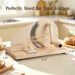 Sourdough Bread Slicer for Homemade Bread, Manual Hand Crank Bread Cutter