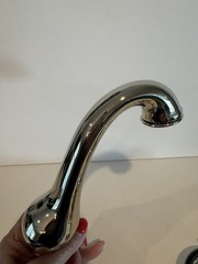 ROHL A1408LMPN-2 C Spout, LVR handles Lavatory Faucet, Polished Nickel