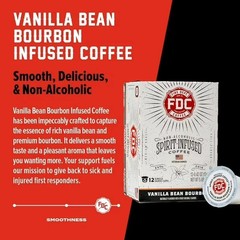 Fire Department Coffee, Vanilla Bean Bourbon Infused, Premium K-Cup Coffee Pods