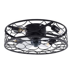 18.5″ Flush Mount Ceiling Fan with Light Pendant Lamp With Remote Control 60W