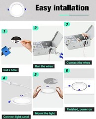 4 Inch 5CCT LED Recessed Ceiling Dimmable Light with Junction Box 2700K-5000K