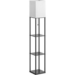 Tall Floor Lamp W/ Shelves LED Bulb 3 Color Temperatures Easy Assembly New