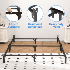 Mainstays Ardent 7″ King Metal Bed Frame. Adult. Easy to Assemble.No Tools
