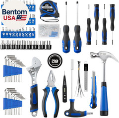 179-Piece Home Tool Kit, General Household Hand Tool Set with Portable Storage B