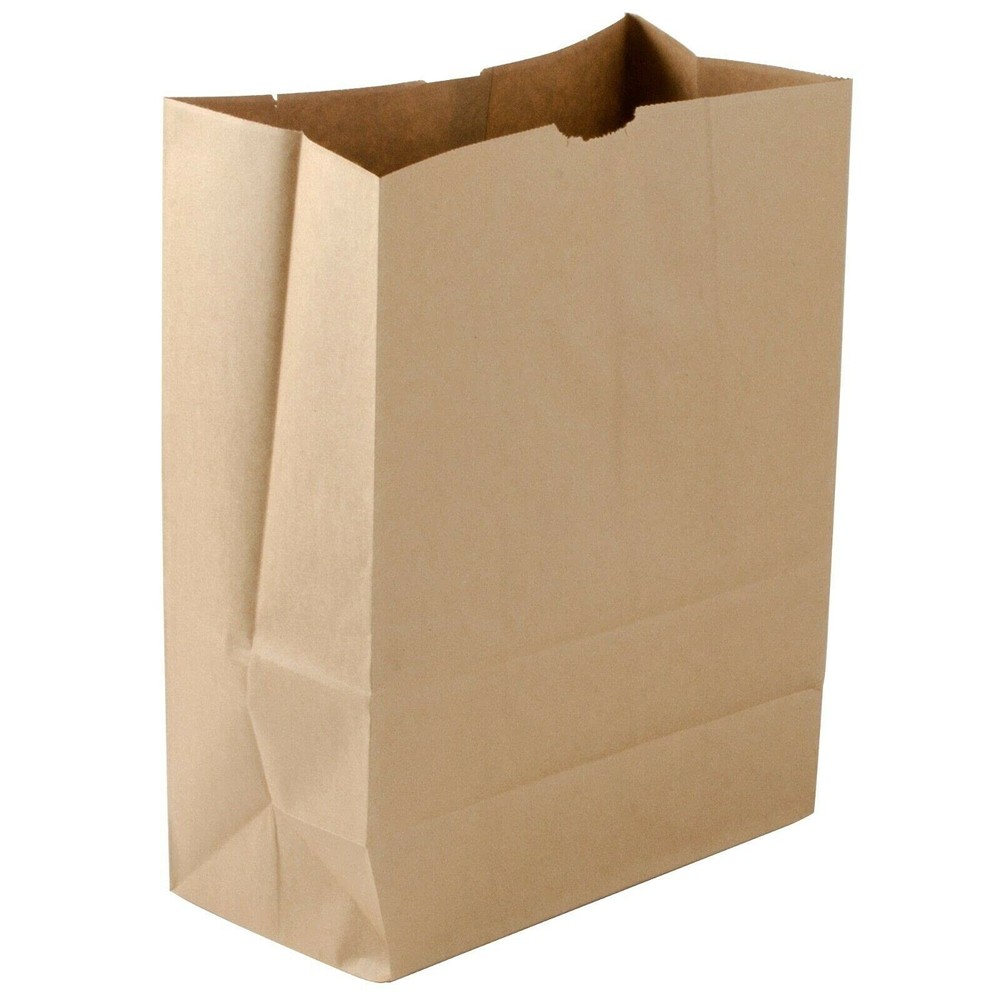 Large Heavy Duty Brown Paper Grocery Bags – 57 lb Basis Weight, 12x7x17 Inch …