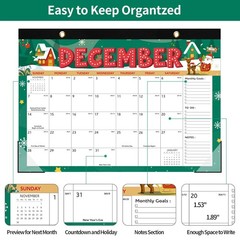 Desk Calendar 2026, 21 Months Runs from January 2026 to September 2027 Large …